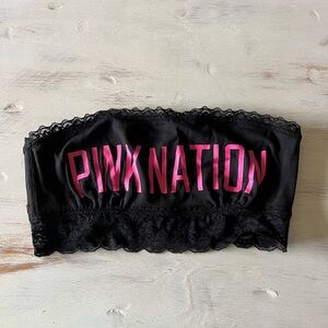 Black Lace Bandeau Victorias Secret Pink